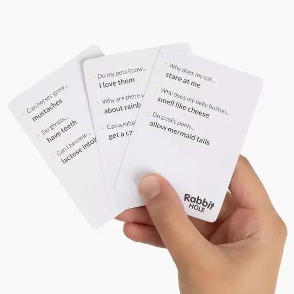 NIB Rabbit Hole "What Will Your Friends Fall For?" Family Card Game Ages 10+ - Picture 3 of 6